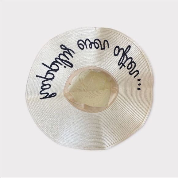 MISS TO MRS | Natural Straw Beach Hat (Honeymoon Hat) - Picture 4 of 5